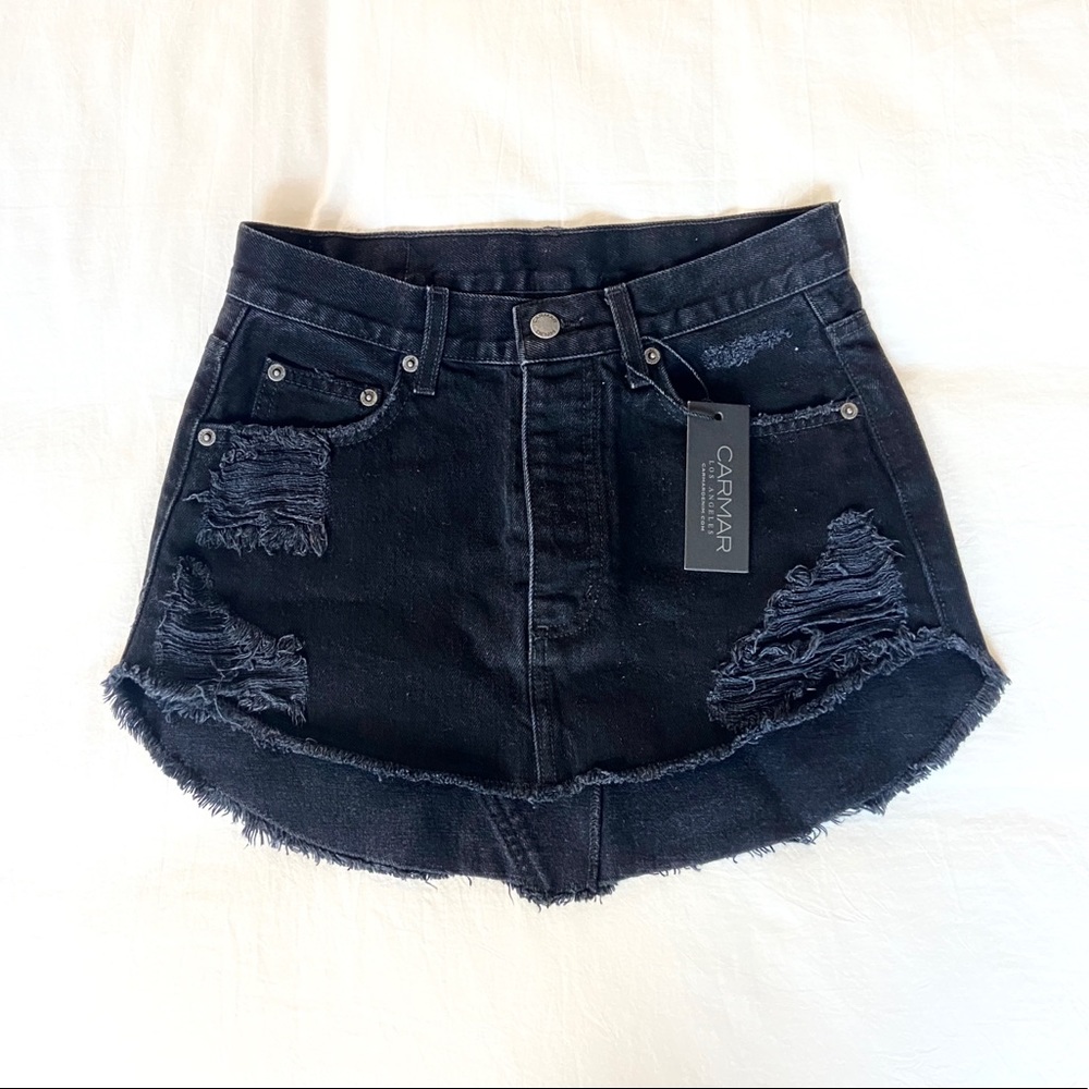 LF Carmar Denim Adriana Black Denim Skirt